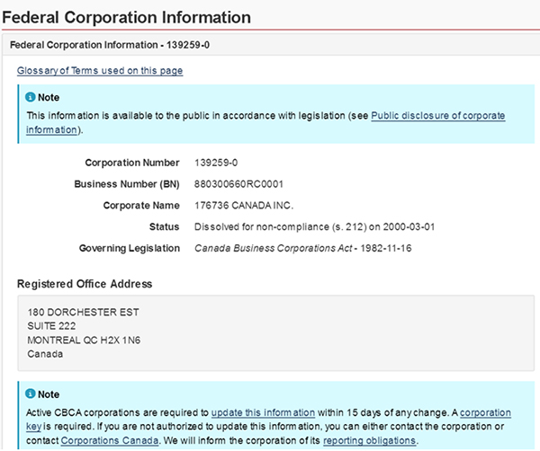 加拿大公司注冊查詢
